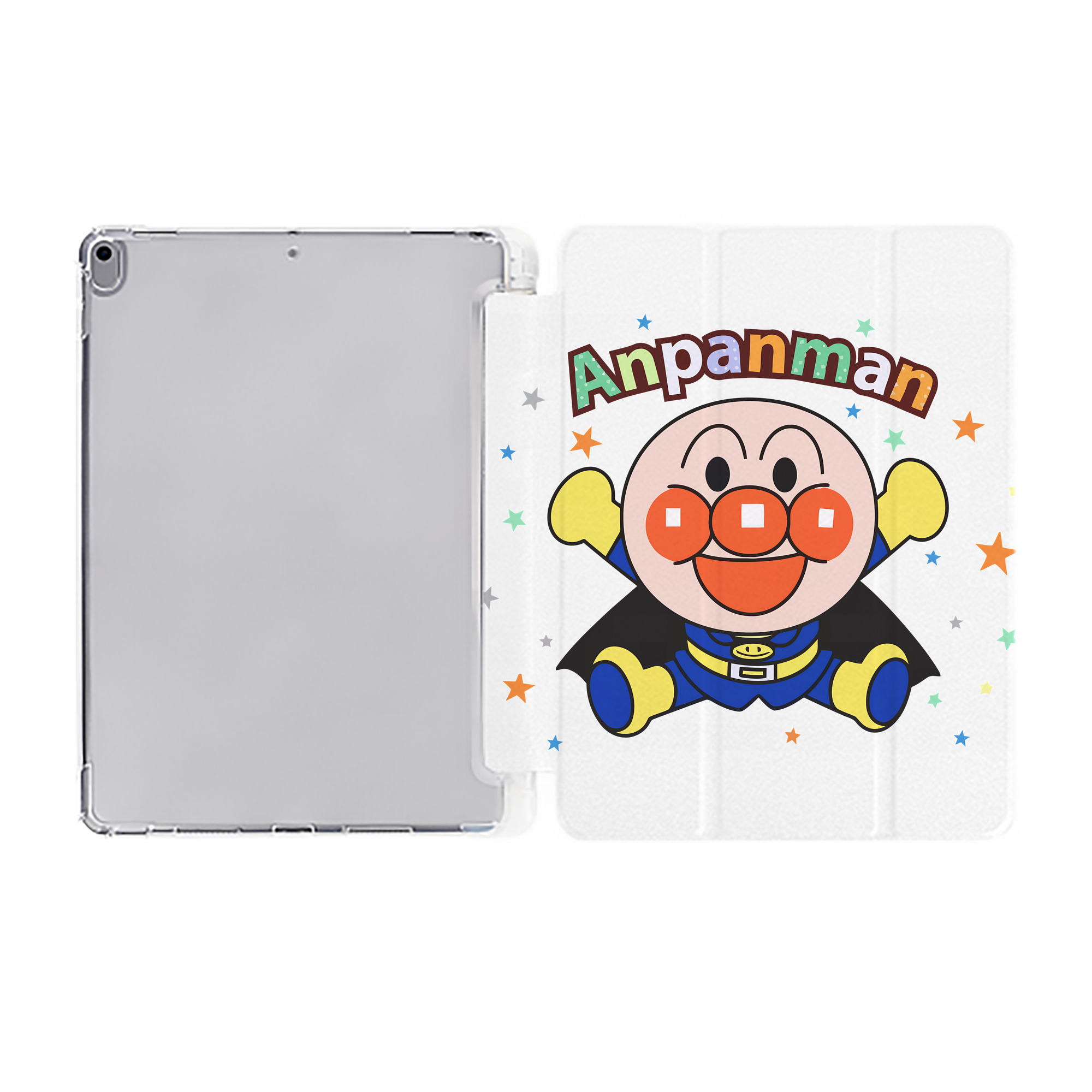 （画像用） アンパンマン Anpanman IPad ケース ペン収納付き 三つ折りスタンド PUレザー×シリコン 対応機種9.5/10.5/10.9インチ